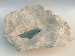 Lake bowl with rough natural rim