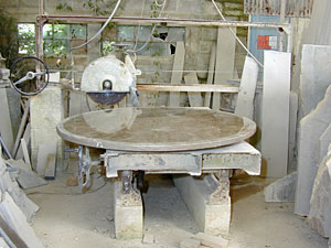modern quarry setting: table top in progress - photo by Richard Jeffery